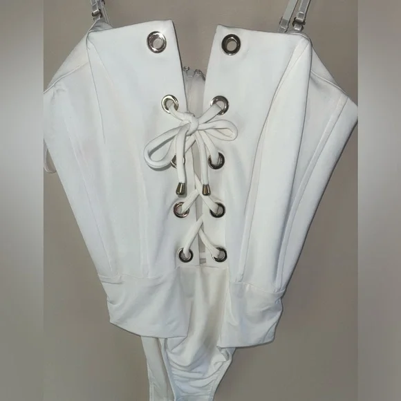 NBD Boustier Tie-Up Bodysuit - Picture 1 of 4